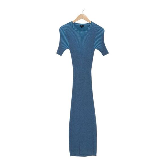 Rails Genesis Rib-Knit Bodycon Midi Dress cut out back size L stretch NWT - Picture 2 of 5